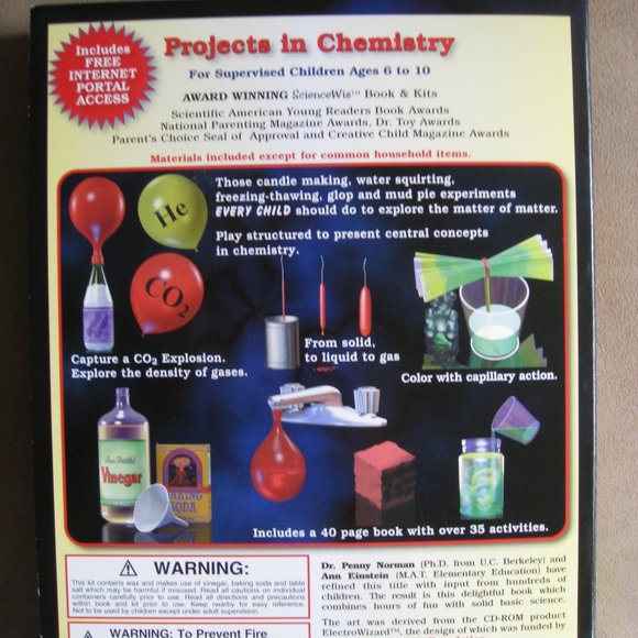 New In Box Science Wiz Penny Norman Chemistry Set Kit Solids Liquids Gases Book - Picture 2 of 10